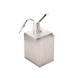 DOSATORE CREME INOX MARCA PADERNO MASSIMA PER SINGOLA PRESSIONE È DI CIRCA 40 ML (O CIRCA 35-40 GRAMMI A SECONDA DELLA DENSITÀ DELLA SALSA).